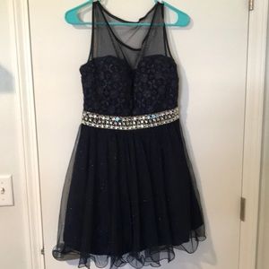 Navy Blue Homecoming Dress
